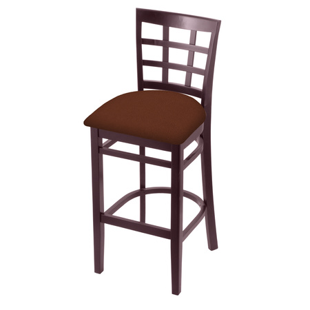 HOLLAND BAR STOOL CO 25" Counter Stool, Dark Cherry Finish, Rein Adobe Seat 313025DC023